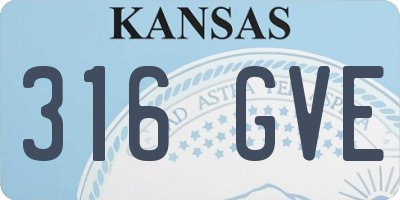 KS license plate 316GVE