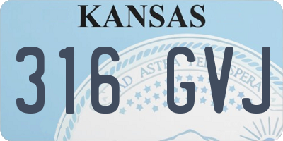 KS license plate 316GVJ