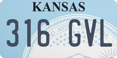 KS license plate 316GVL