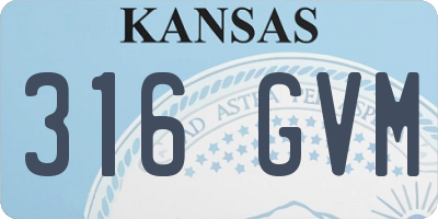 KS license plate 316GVM