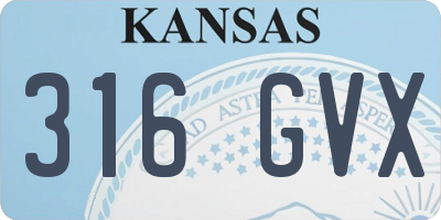 KS license plate 316GVX