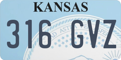 KS license plate 316GVZ