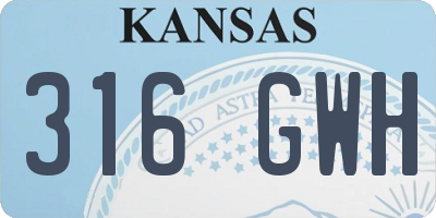 KS license plate 316GWH