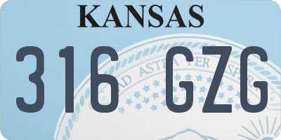 KS license plate 316GZG