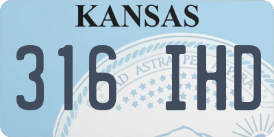 KS license plate 316IHD