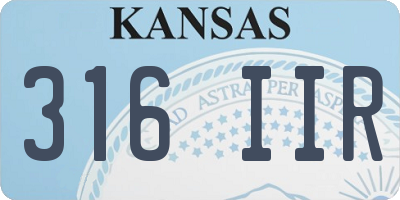 KS license plate 316IIR