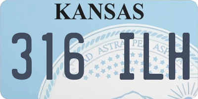 KS license plate 316ILH