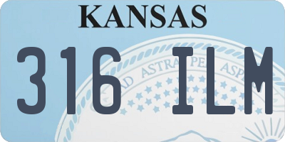 KS license plate 316ILM