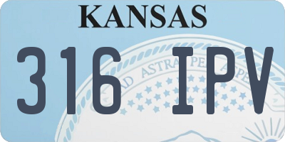 KS license plate 316IPV