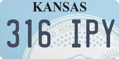 KS license plate 316IPY