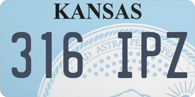 KS license plate 316IPZ