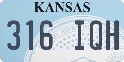 KS license plate 316IQH