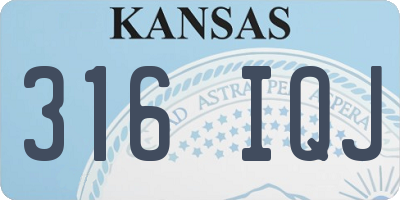 KS license plate 316IQJ