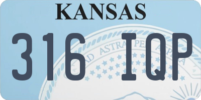 KS license plate 316IQP