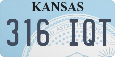 KS license plate 316IQT