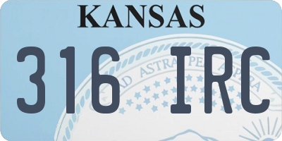 KS license plate 316IRC