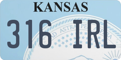 KS license plate 316IRL