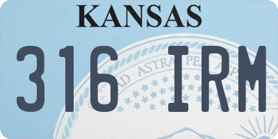 KS license plate 316IRM