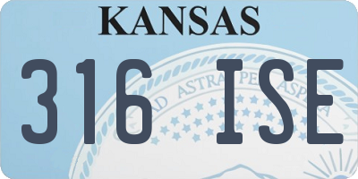 KS license plate 316ISE