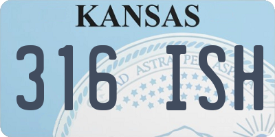 KS license plate 316ISH