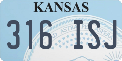 KS license plate 316ISJ