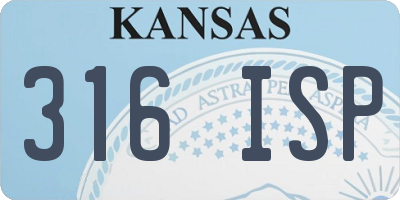 KS license plate 316ISP