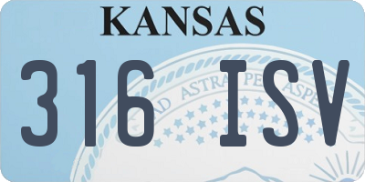 KS license plate 316ISV