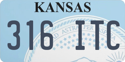 KS license plate 316ITC