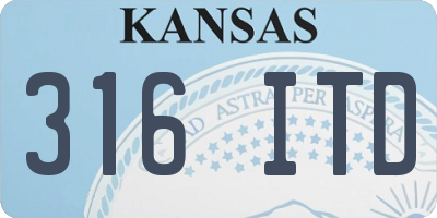 KS license plate 316ITD