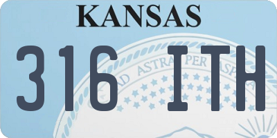 KS license plate 316ITH