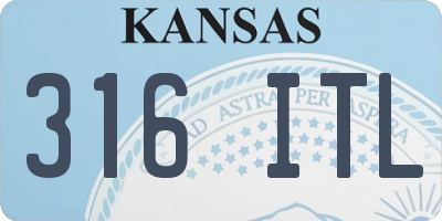 KS license plate 316ITL