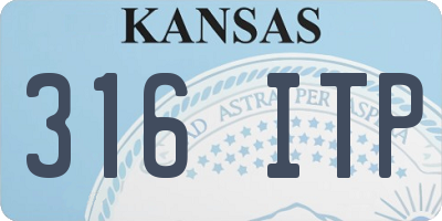 KS license plate 316ITP