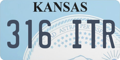 KS license plate 316ITR