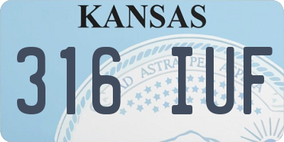 KS license plate 316IUF