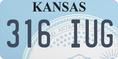 KS license plate 316IUG
