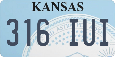 KS license plate 316IUI