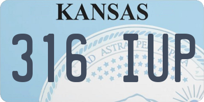 KS license plate 316IUP