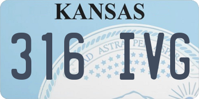 KS license plate 316IVG