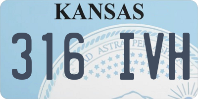 KS license plate 316IVH
