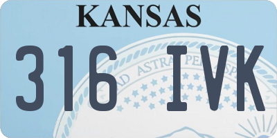 KS license plate 316IVK