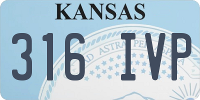 KS license plate 316IVP