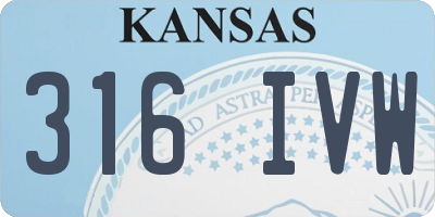 KS license plate 316IVW