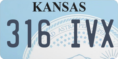 KS license plate 316IVX