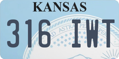 KS license plate 316IWT