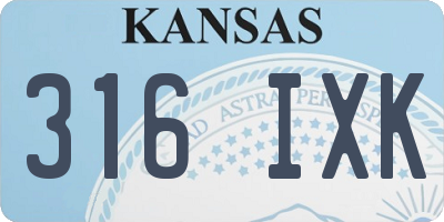 KS license plate 316IXK