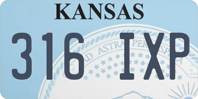 KS license plate 316IXP