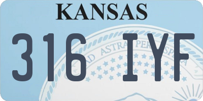 KS license plate 316IYF