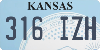 KS license plate 316IZH