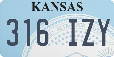 KS license plate 316IZY