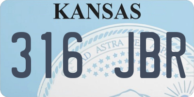 KS license plate 316JBR